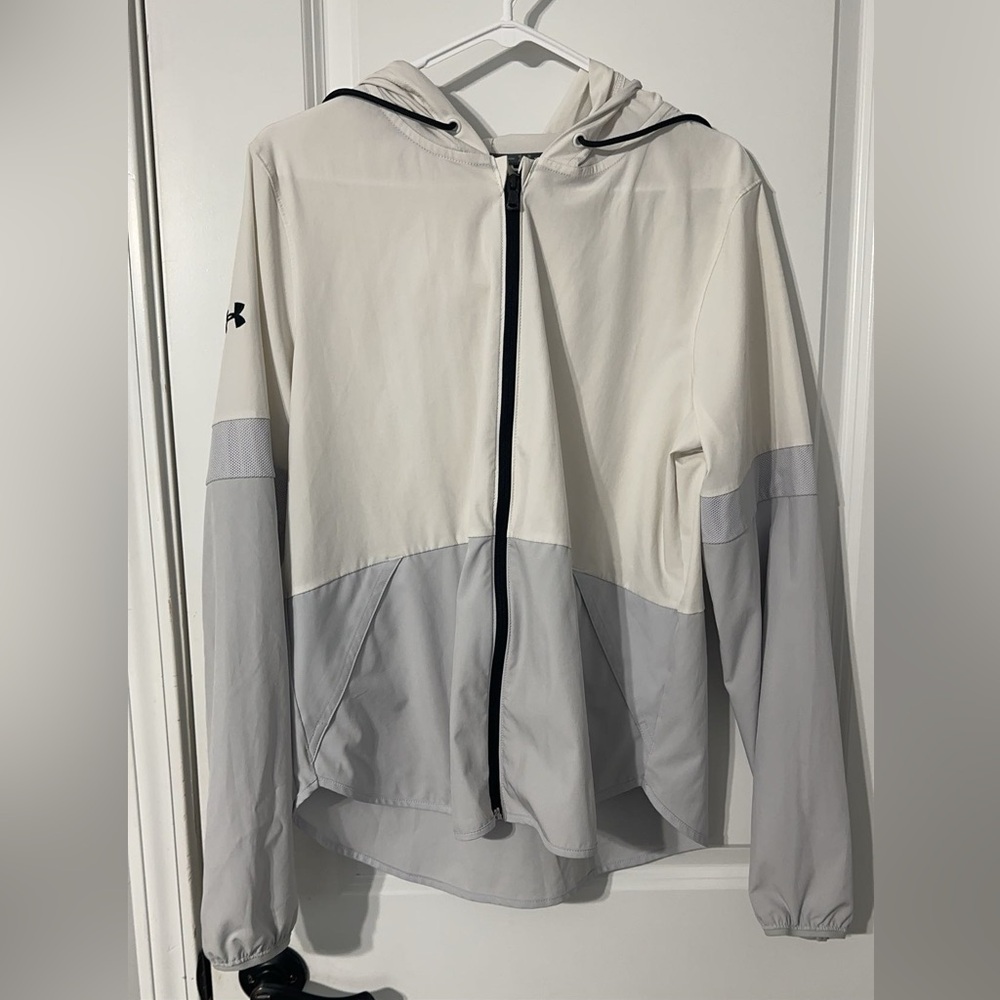 Under Armour White and Gray Jacket